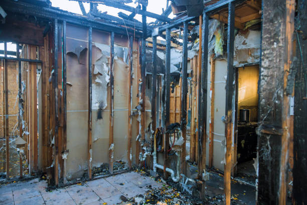 Professional Fire Damage Restoration technician working in Minorca, LA